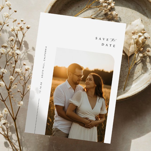 Reserva La Fecha Boda de Foto Elegante Moderna (Subido por el creador)