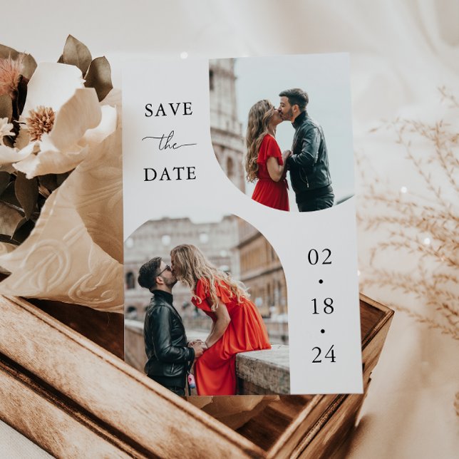 Reserva La Fecha Boda de Foto Escritura Blanca Moderna 2 (Subido por el creador)