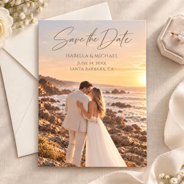 Reserva La Fecha Boda de Foto Minimalista (Subido por el creador)