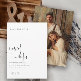 Reserva La Fecha Boda de Foto Minimalista Moderna