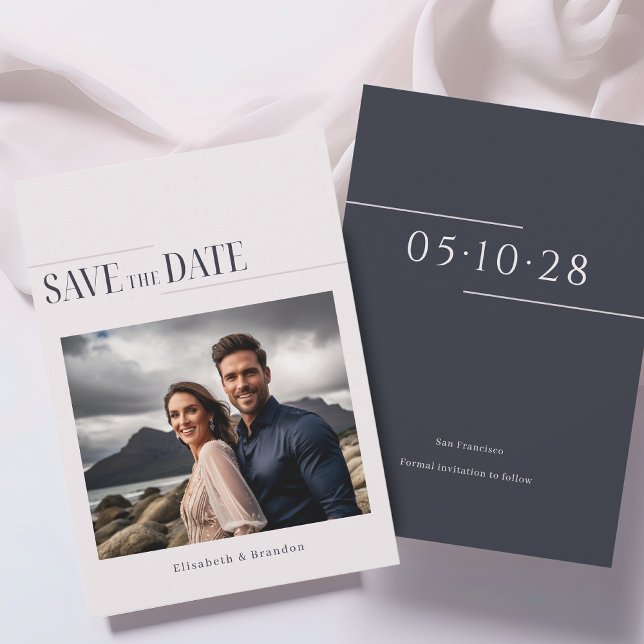 Reserva La Fecha Boda de foto moderna minimalista  (Subido por el creador)