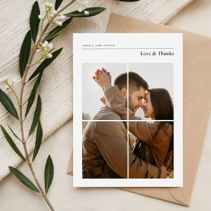 Reserva La Fecha Boda de Foto Monograma Moderno y Elegante