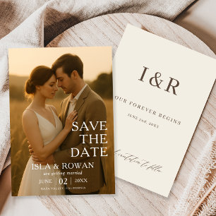 Reserva La Fecha Boda de Foto Simple y Elegante Moderna