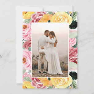 Reserva La Fecha Boda de fotografía acuarela floral