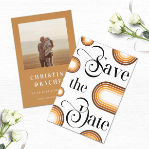 Reserva La Fecha Boda de fotografía con guión bajo arcoiris de Boho