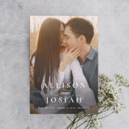 Reserva La Fecha Boda de fotografía con nombres de tipografía clási