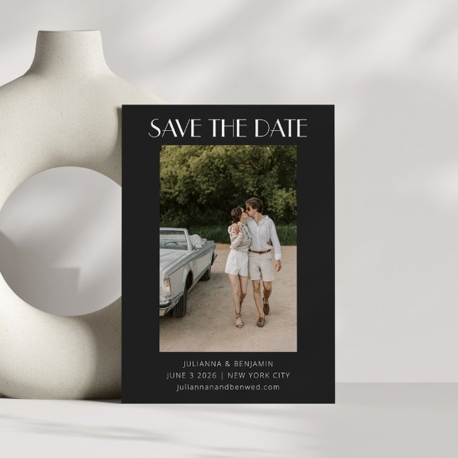 Reserva La Fecha Boda de fotografía contemporánea retro art decó ne (Subido por el creador)