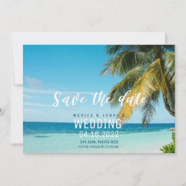 Reserva La Fecha Boda de fotografía de compromiso de playa tropical