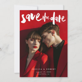 Reserva La Fecha Boda de fotografía de escritura de pincel moderno