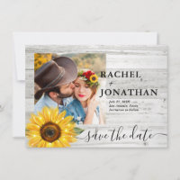 Boda de fotografía de madera blanca de girasol rus