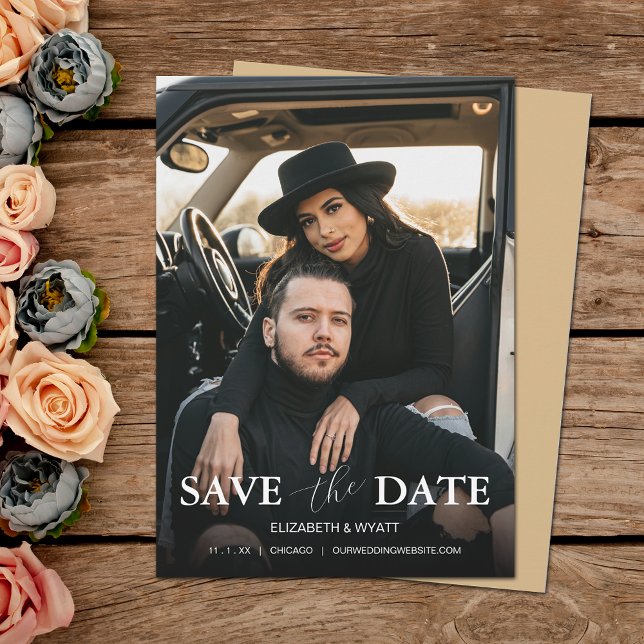 Reserva La Fecha Boda de fotografía de oro moderno (Subido por el creador)