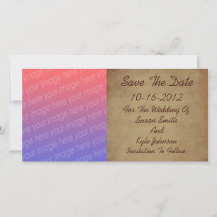 Reserva La Fecha Boda De Fotografía De Papel Con Antigüedad Guardar