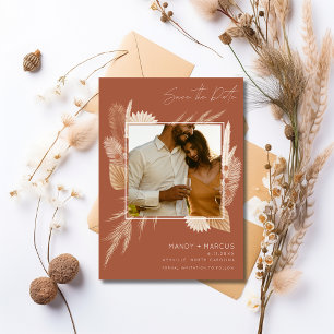 Reserva La Fecha Boda de fotografía de Terracotta otoño