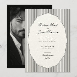 Reserva La Fecha Boda de fotografía elegante clásico formal de fran