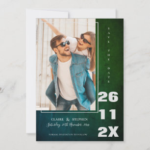Reserva La Fecha Boda de fotografía elegante verde negrita y negrit