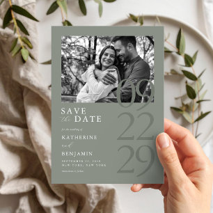 Reserva La Fecha Boda de fotografía Minimalista moderna en Sage Gre