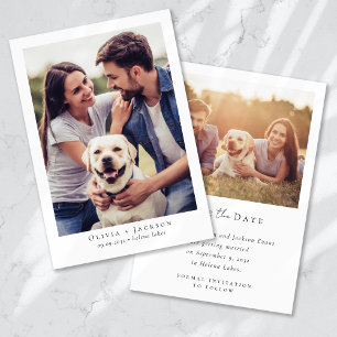 Reserva La Fecha Boda de fotografía moderna con escritura caligráfi