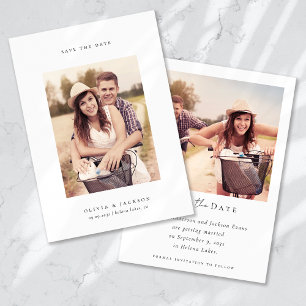Reserva La Fecha Boda de fotografía moderna con escritura caligráfi