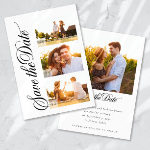 Reserva La Fecha Boda de fotografía moderna con escritura caligráfi