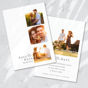 Reserva La Fecha Boda de fotografía moderna con escritura caligráfi