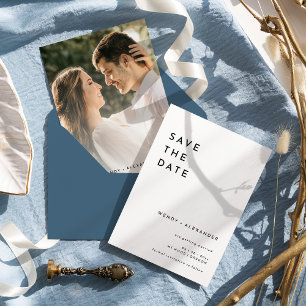 Reserva La Fecha Boda de fotografía negrita y blanca moderna