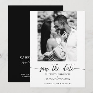 Reserva La Fecha Boda de fotografía negro