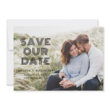 Boda de fotografía retro geométrica negra