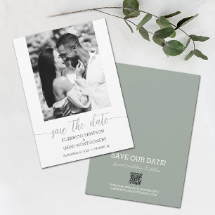 Reserva La Fecha Boda de fotografía Sage Green