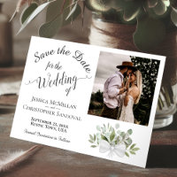 Boda de fotografía y caligrafía de eucalipto ruso