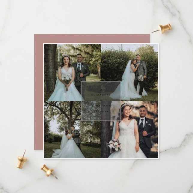 Reserva La Fecha Boda de fotografía y de televisión rustica simple  (Anverso/Reverso In Situ)