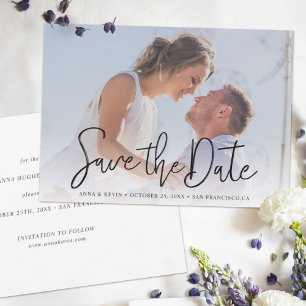 Reserva La Fecha Boda de fotografías de escritura negra simple y el