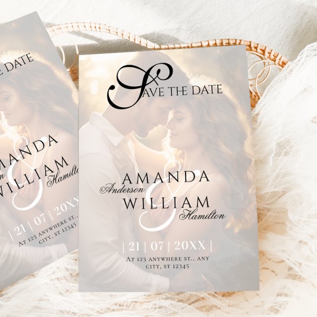 Reserva La Fecha Boda de fotografías de guiones de nombres elegante (Subido por el creador)