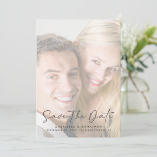 Reserva La Fecha Boda de fotografías manuscritas minimalistas