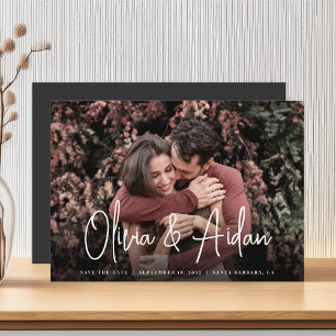 Reserva La Fecha Boda de fotografías manuscritas modernas