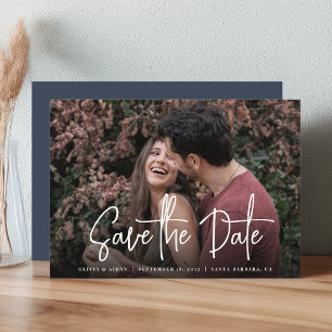 Reserva La Fecha Boda de fotografías manuscritas modernas