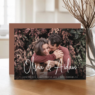 Reserva La Fecha Boda de fotografías manuscritas modernas