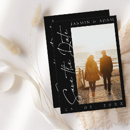 Reserva La Fecha Boda de fotografías modernas en blanco y negro