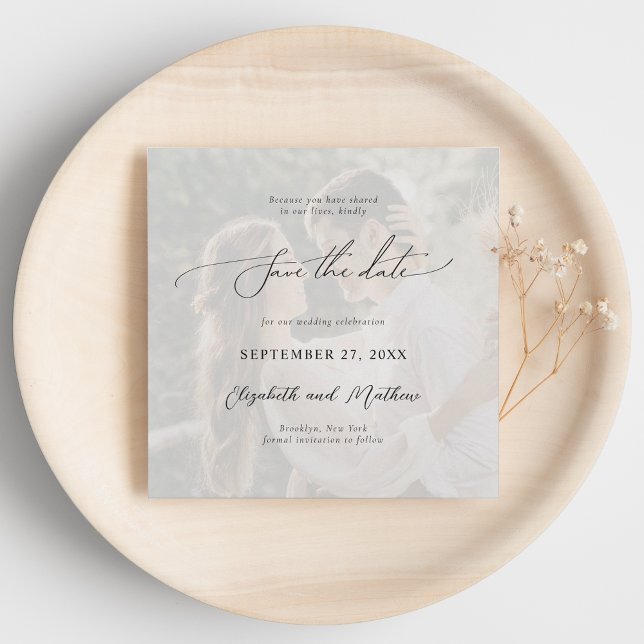 Reserva La Fecha Boda de fotografías Moderno y Simple Script 2 (Subido por el creador)
