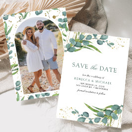 Reserva La Fecha Boda de Fotos de Eucalipto Rústico