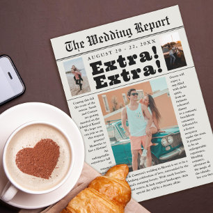 Reserva La Fecha Boda de fotos de titulares de periódicos de compro