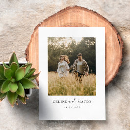 Reserva La Fecha Boda de fotos elegante y Minimalista