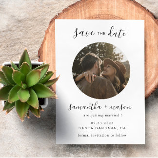 Reserva La Fecha Boda de fotos elegante y Minimalista