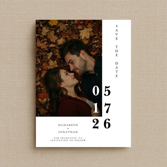 Reserva La Fecha BODA de fotos modificable de SImple (Simple Wedding Save the Date)