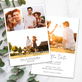 Reserva La Fecha Boda de fotos múltiples minimalista