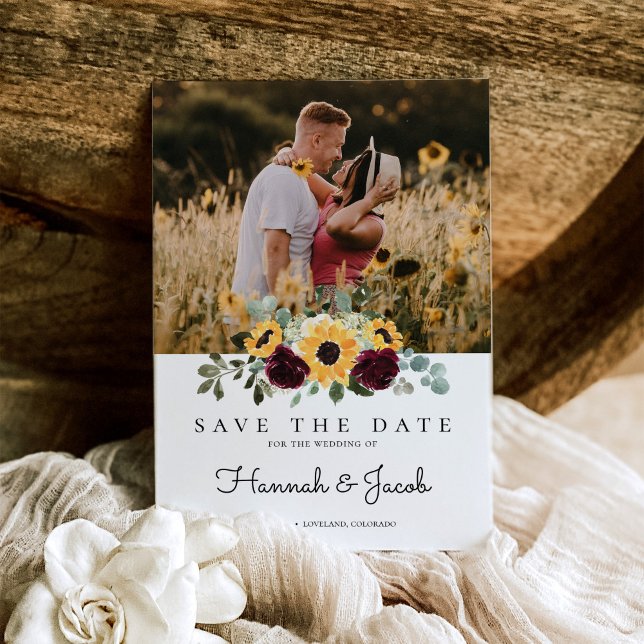 Reserva La Fecha Boda de fotos ruso de girasol y Rosas (Subido por el creador)