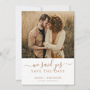 Reserva La Fecha Boda de Fotos Rústica Terrosa