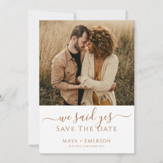 Reserva La Fecha Boda de Fotos Rústica Terrosa
