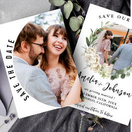 Reserva La Fecha Boda de fotos simple en blanco y negro