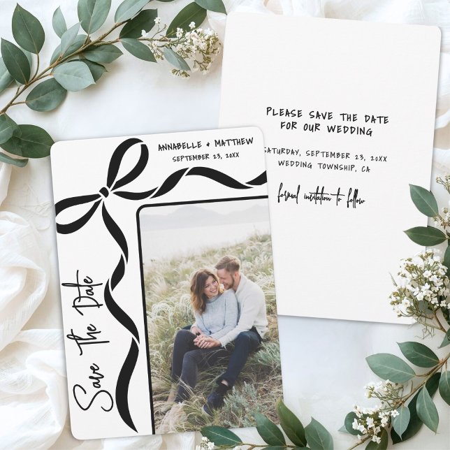 Reserva La Fecha Boda de Fotos Simple y Elegante (Simple Elegant Photo Wedding Save the Date)