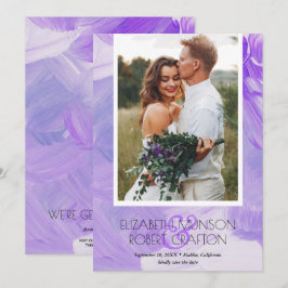 Reserva La Fecha Boda De Fotos Simple Y Elegante Purple Save The Da